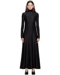 Jil Sander - Robe longue noire à col roulé - Lyst