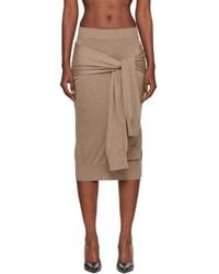 Marine Serre - Hybrid Knit Wrapped Midi Skirt - Lyst