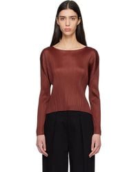 Pleats Please Issey Miyake - Burgundy Monthly Colors October Top - Lyst