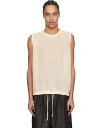 Jan Jan Van Essche - Off- O-Project Mesh Jersey Tank Top - Lyst