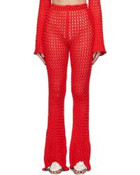 Moschino - Pantalon de détente rouge en crochet - Lyst