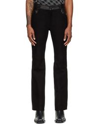 Ernest W. Baker - Five Pocket Leather & Suede Trousers - Lyst