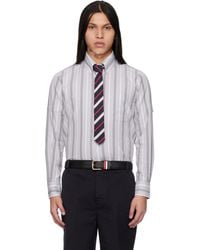 Thom Browne - Madras Cotton Repp Stripe Armband Shirt - Lyst