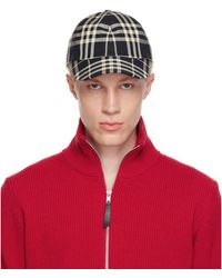 Burberry - Check Cotton Baseball Cap - Lyst
