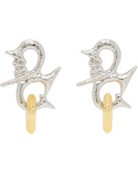 Chopova Lowena - Silver & Gold Entwined Star Earrings - Lyst