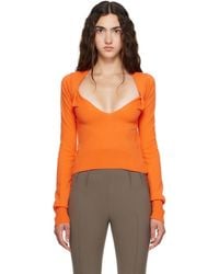 Mugler - Cashmere V-Neck Knit Sweater - Lyst