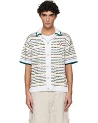 CASABLANCA - Tuck Stitch Short Sleeve Shirt - Lyst