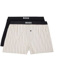 BOSS - Ensemble de deux boxers noir et - Lyst
