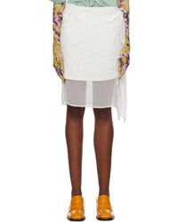 Dries Van Noten - White Sequinned Miniskirt - Lyst