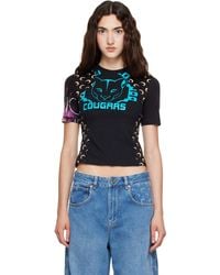 Marine Serre - Regenerated Graphic Jersey Baby Fit T-Shirt - Lyst