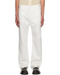 Jil Sander - Jean blanc à cinq poches - Lyst