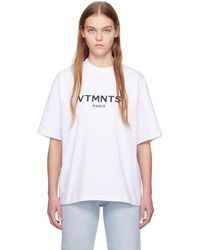 VTMNTS - T-shirt blanc à image à logo - Lyst