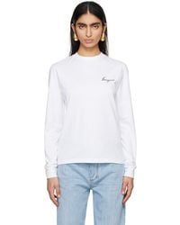 Ferragamo - White Printed Long Sleeve T-shirt - Lyst
