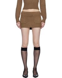 Frankie's Bikinis - ブラウン Ashton ニット ミニ スコート - Lyst