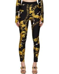 Versace Jeans Couture - Black Chain Couture leggings - Lyst