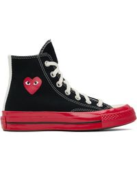 COMME DES GARÇONS PLAY - Comme Des Garçons Play Black & Red Converse Edition Play Chuck 70 High-top Sneakers - Lyst