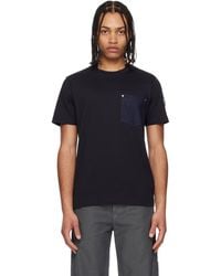Moncler - Cotton & Denim Pocket T-Shirt - Lyst