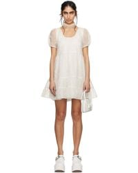 Anna Sui - Ssense Exclusive Gathered Minidress - Lyst