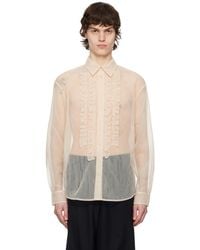 Simone Rocha - Sheer Ruffle Bib Prom Shirt - Lyst