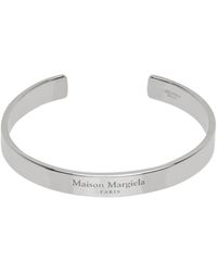 Maison Margiela - Silver Logo Cuff Bracelet - Lyst