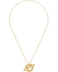 Burberry - Check Granulation T-Bar Necklace - Lyst