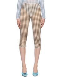Acne Studios - Beige Check Trousers - Lyst