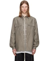 Rick Owens - Taupe Tower Overshirt - Lyst