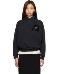 Anine Bing - Pull À Capuche De Style Teddy Jaci Noir - Lyst