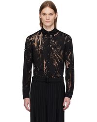 Louis-Gabriel Nouchi - ブラック Marbled クラシックフィット シャツ - Lyst