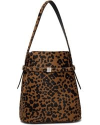 TOTEME - Tan Belted Pony Hair Bucket Bag - Lyst