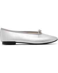 Repetto - シルバー Lilouh アーモンドトゥ バレエシューズ - Lyst