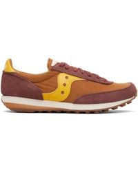 Saucony - Tan & Burgundy Trainer 80 Sneakers - Lyst