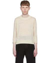 Maison Margiela - Off- Linen Sweater - Lyst