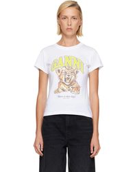 Ganni - Tiger Baby Fit T-Shirt - Lyst