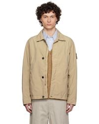 Stone Island - ベージュ Light Compact Touch Poly-Tc ジャケット - Lyst