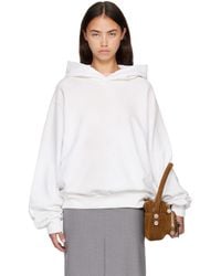 Acne Studios - Off- Fleece Logo Hoodie - Lyst