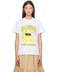 Ganni - Printed T-shirt - Lyst
