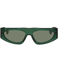 Bottega Veneta - Lunettes de soleil rectangulaires vertes - Lyst