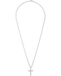 Emanuele Bicocchi Ssense Exclusive Silver Cross Necklace - Metallic