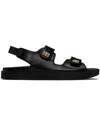 Givenchy - Sandales noires à logos 4g - Lyst