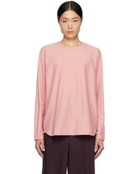 Homme Plissé Issey Miyake - T-shirt à manches longues release-t 2 rose - Lyst