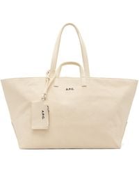 A.P.C. - Off- 'Le Drummer' Toile Tote - Lyst