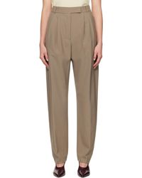 Rohe - Taupe Round-leg Tailo Trousers - Lyst