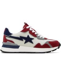 A Bathing Ape - Red & Navy Road Sta Express Sneakers - Lyst