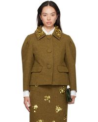 ShuShu/Tong - Embellished Tweed Lapel Jacket - Lyst