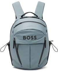 BOSS - Faux-Leather Logo Backpack - Lyst