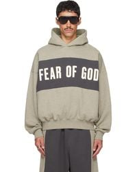 Fear Of God - Cropped Relaxed Paneled Hoodie - Lyst