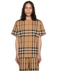 Burberry - Wells Check-patterned Boxy-fit Silk And Wool-blend T-shirt - Lyst