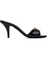 Ferragamo - Gancini Ornament Slide Heeled Sandals - Lyst