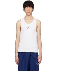 JW Anderson - White Anchor Tank Top - Lyst